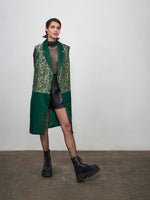 Megabyte Green Sleeveless Coat