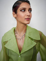 Lime Green Organza Shirt