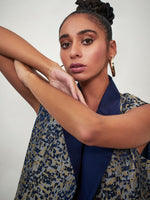 Megabyte Blue Sleeveless coat