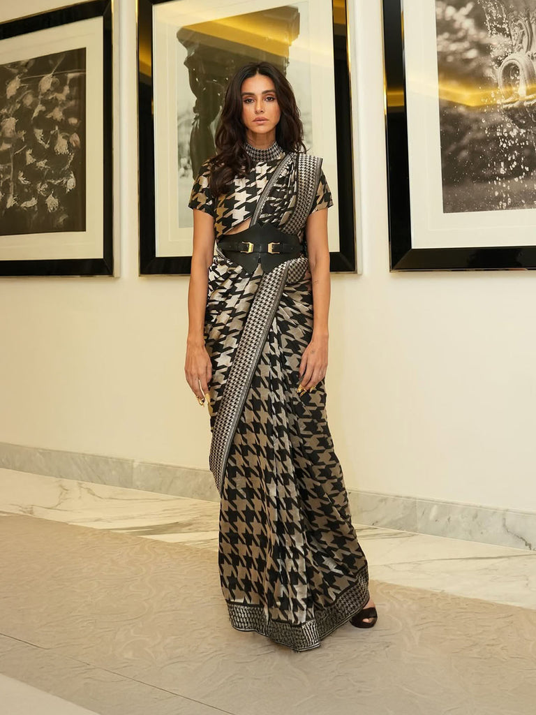 Black Gerum Saree