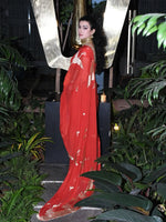 Handwoven Ruby Red Saree