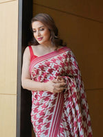 Deep Red Gerum Saree