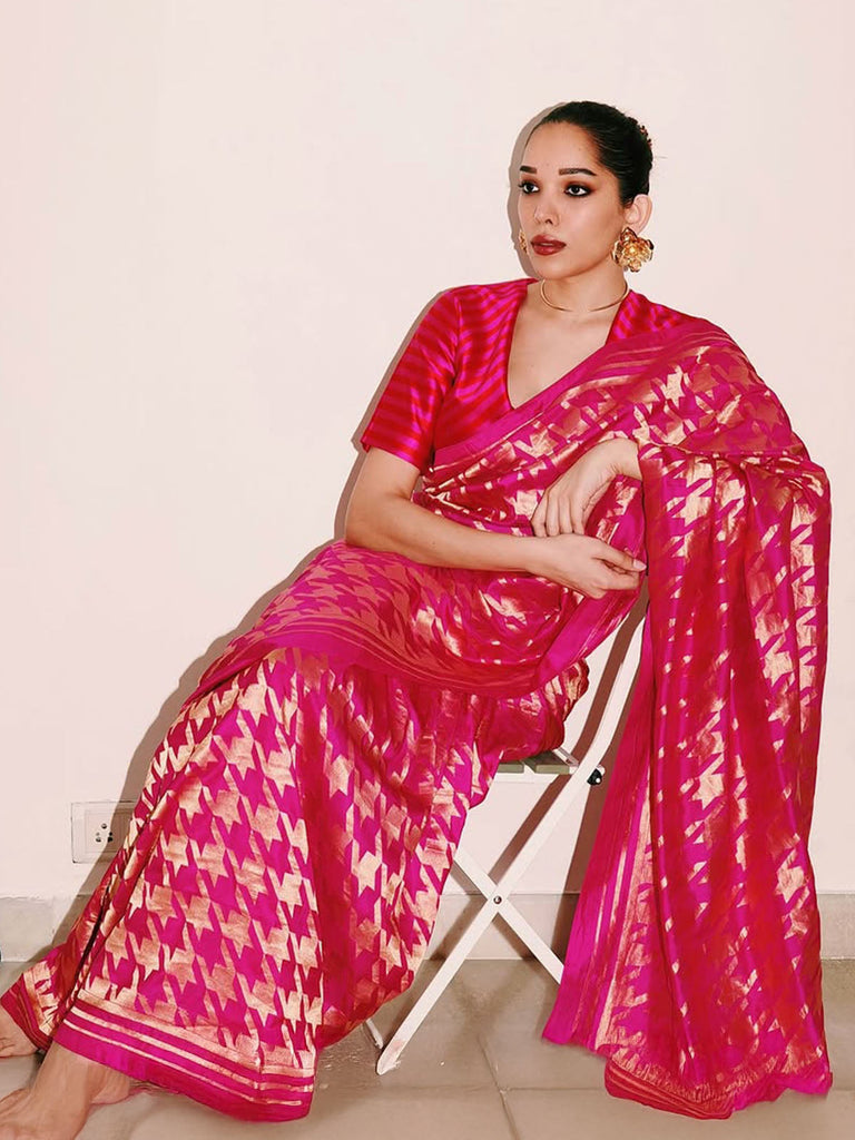 Rani Pink Gerum Saree