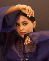 Aishwarya Lekshmi In Handwoven Deep Blue Silk Lehenga