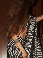 The Zebra Print Saree