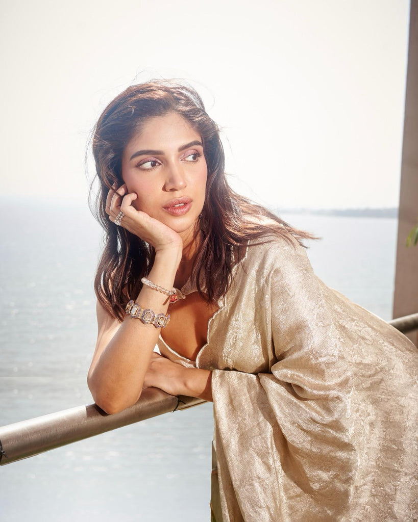 The Jenna Saree In Champagne