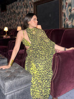 Green Leopard Print Saree