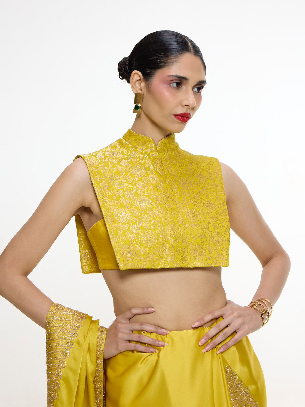 Handwoven Mustard Yellow Blouse