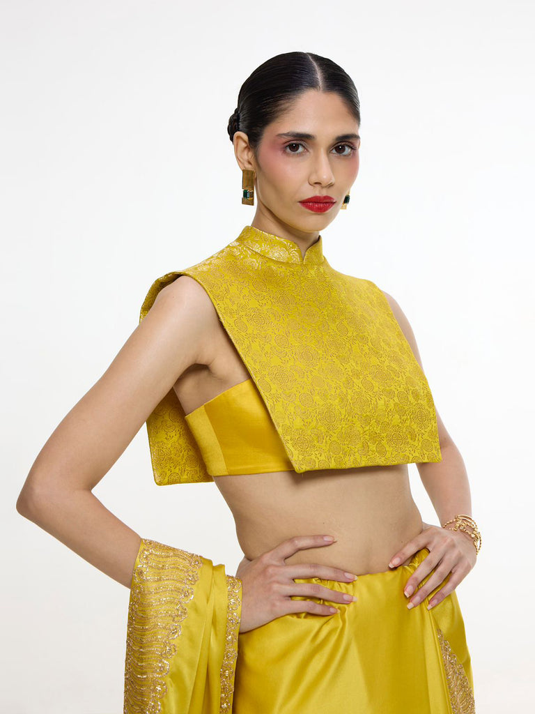Handwoven Mustard Yellow Blouse