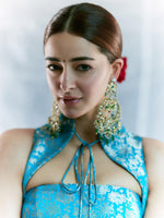 Handwoven Coral Blue Saree