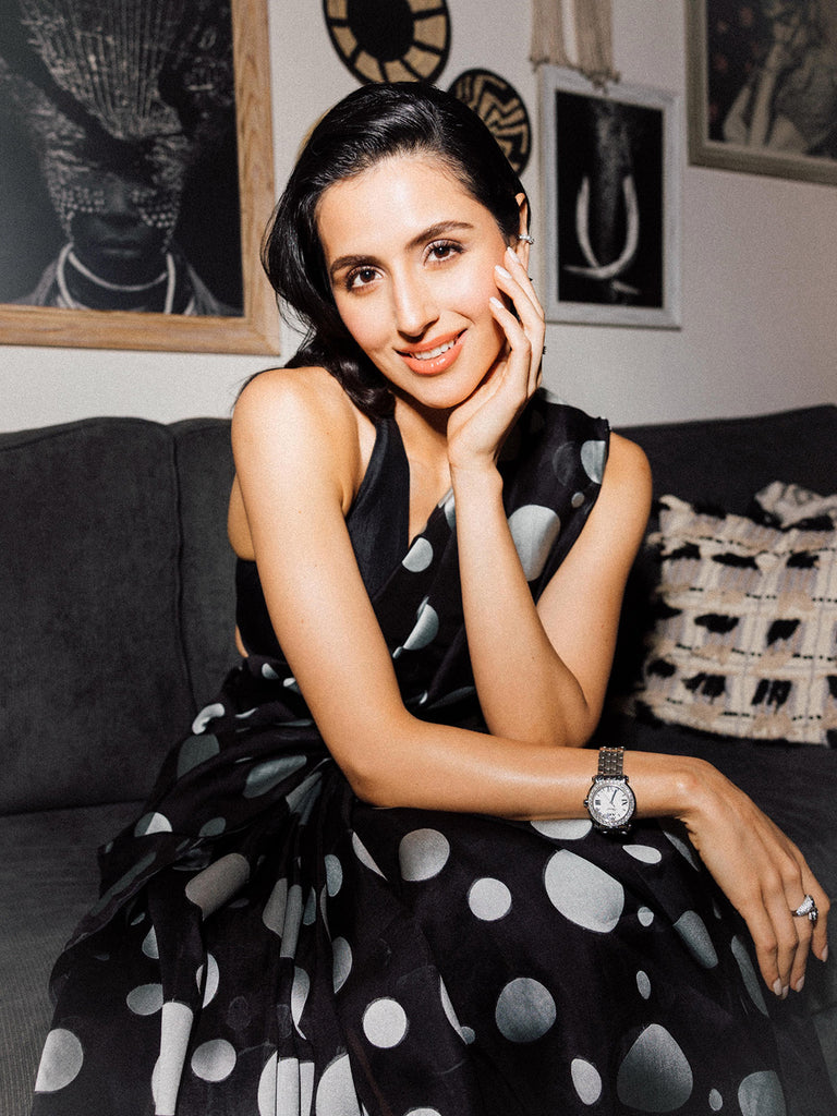 Black Confetti Saree