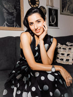 Black Confetti Saree