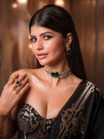 Anjini Dhawan in The 'Goth Bride' Saree