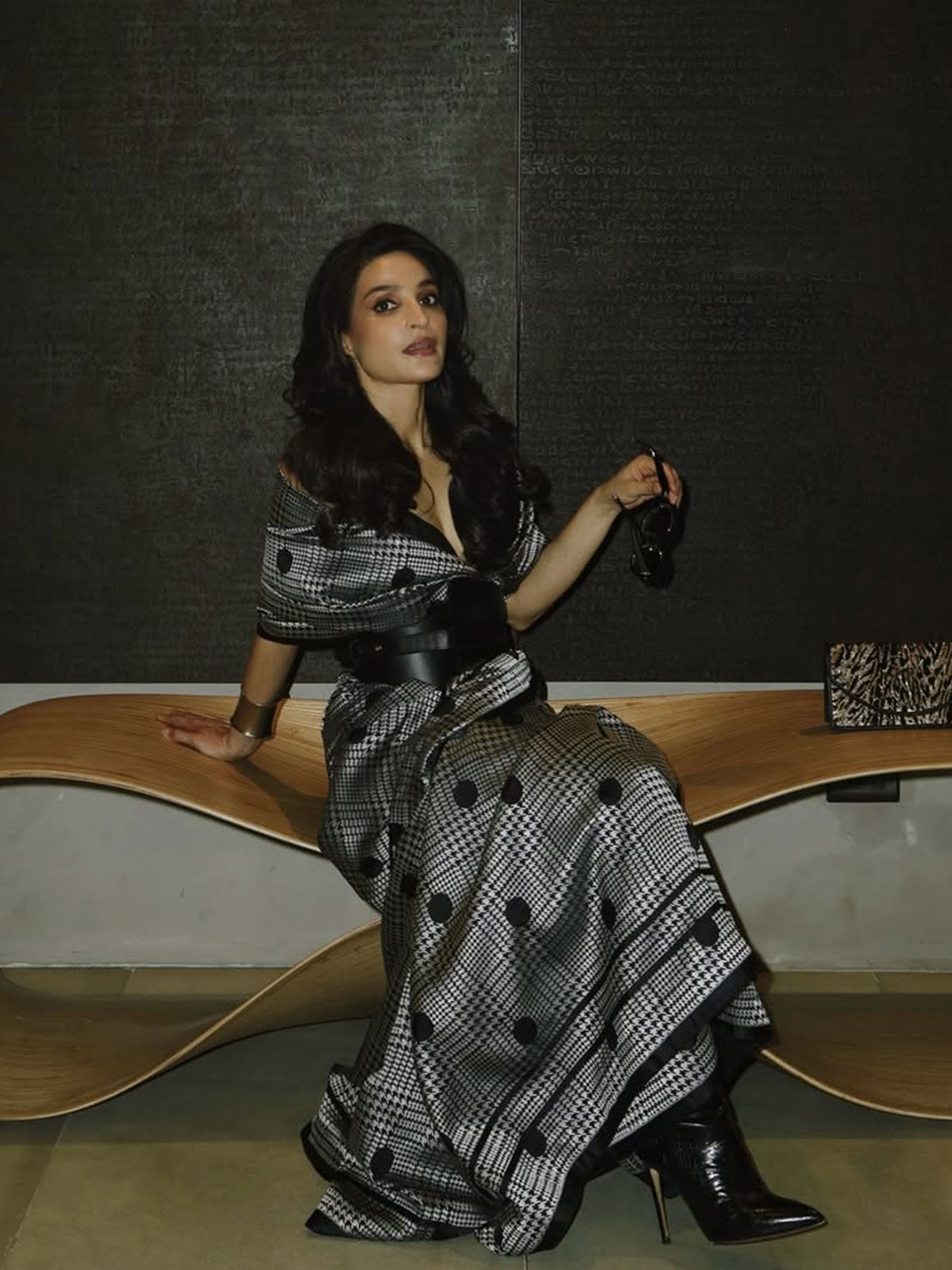 Black and White Cher Saree