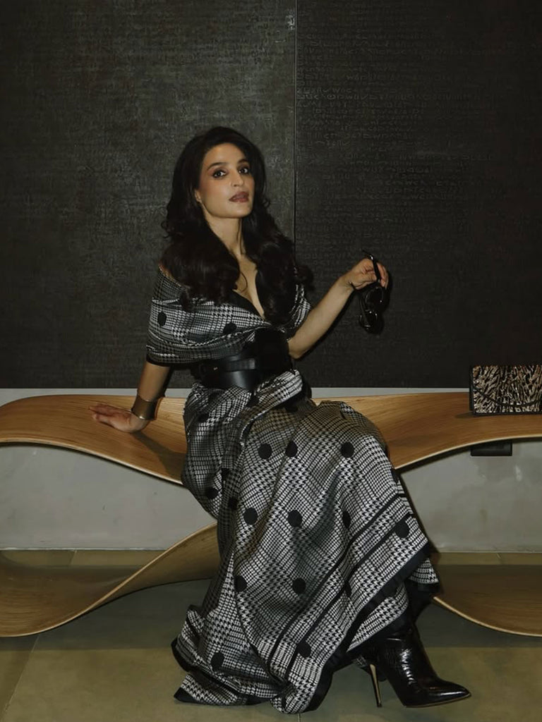 Black and White Cher Saree