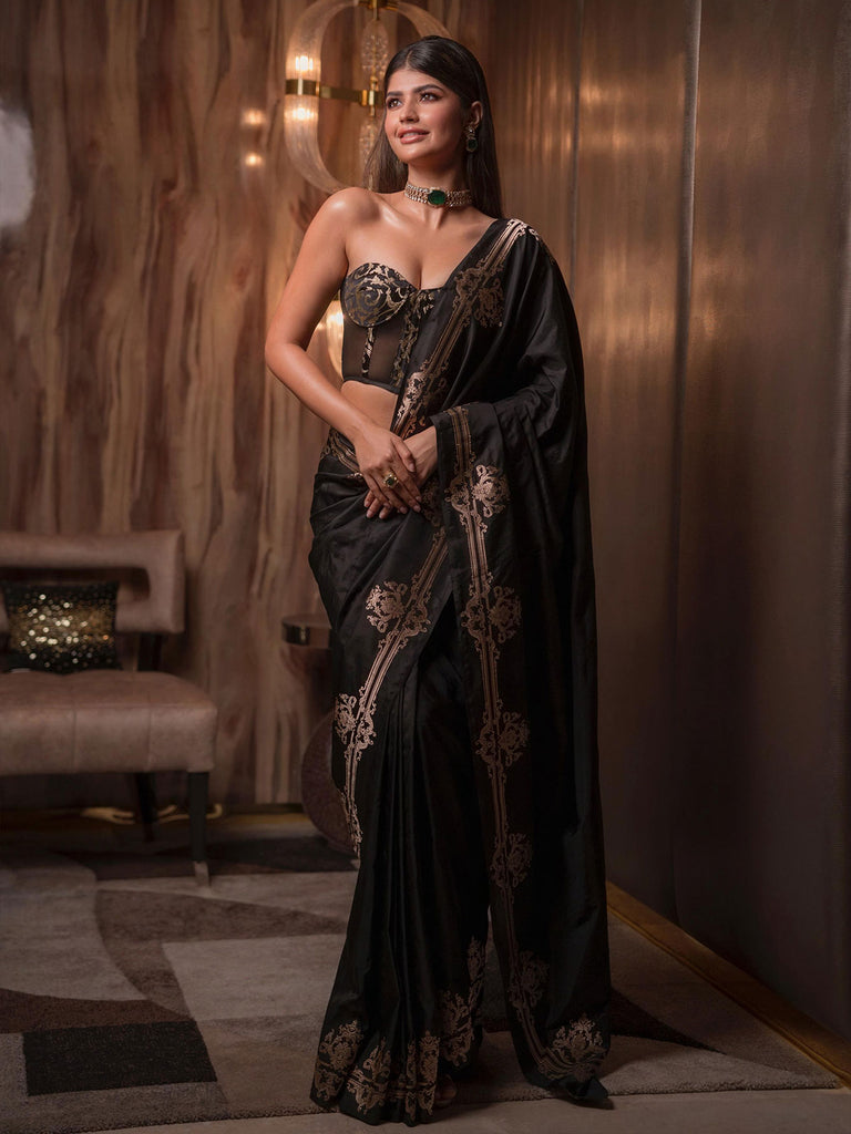 Anjini Dhawan in The 'Goth Bride' Saree
