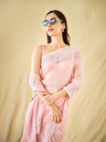 The Luna Saree In Peach