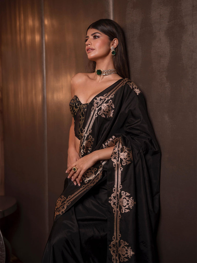 Anjini Dhawan in The 'Goth Bride' Saree