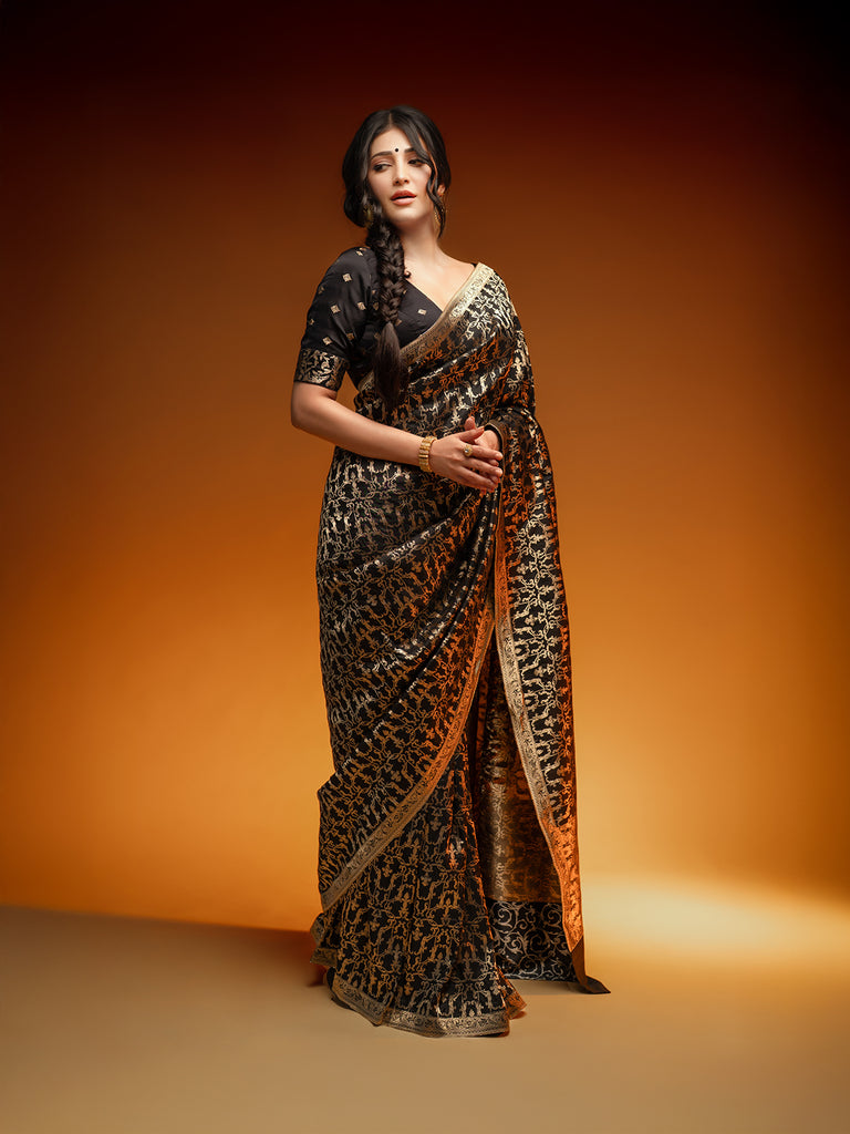 The 'True Love' Saree in Black