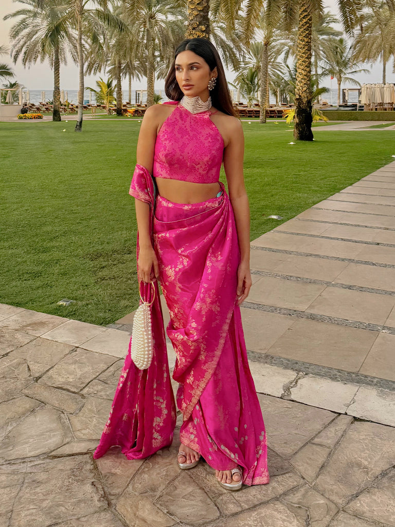 Handwoven Deep Pink Saree