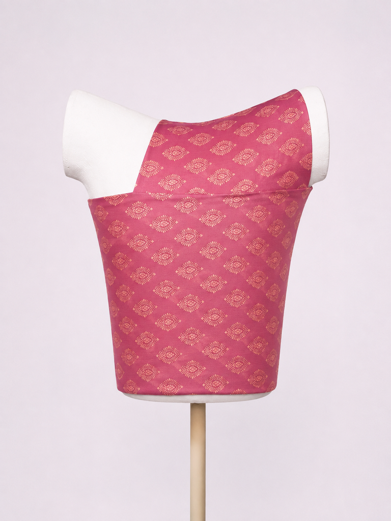 Handwoven Crimson Red Banarasi Blouse Fabric