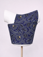 Handwoven Deep Blue Banarasi Emboss Blouse Fabric