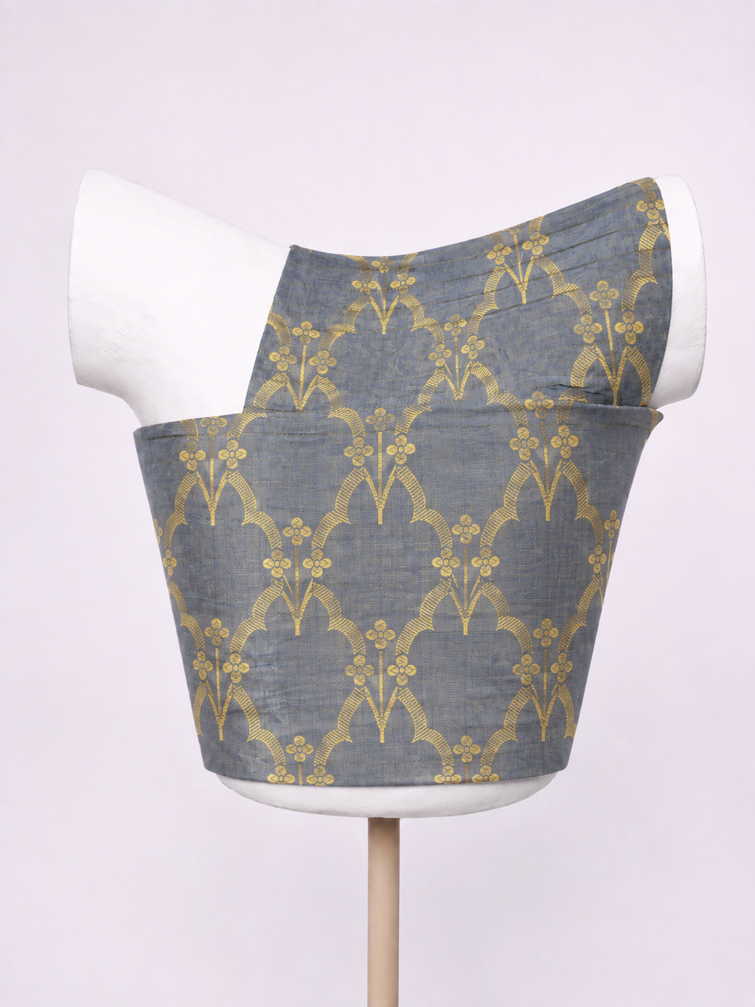 Handwoven Grey Cutwork Blouse Fabric