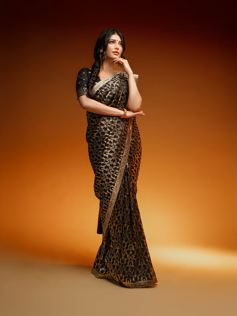 The 'True Love' Saree in Black