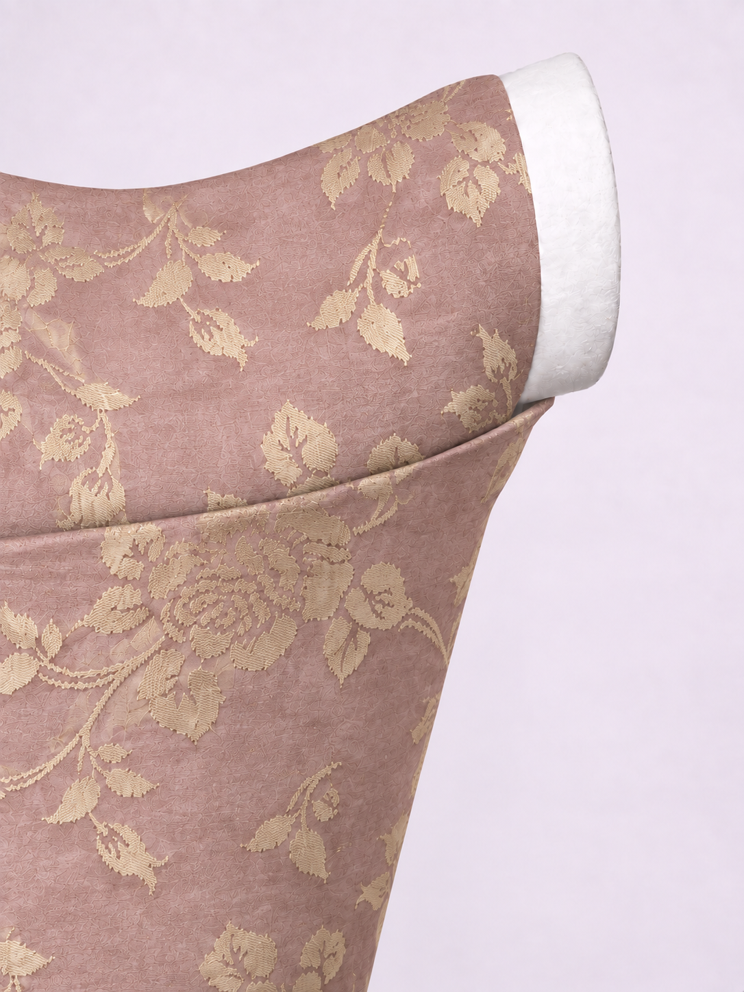 Handwoven Peach Cutwork Blouse Fabric