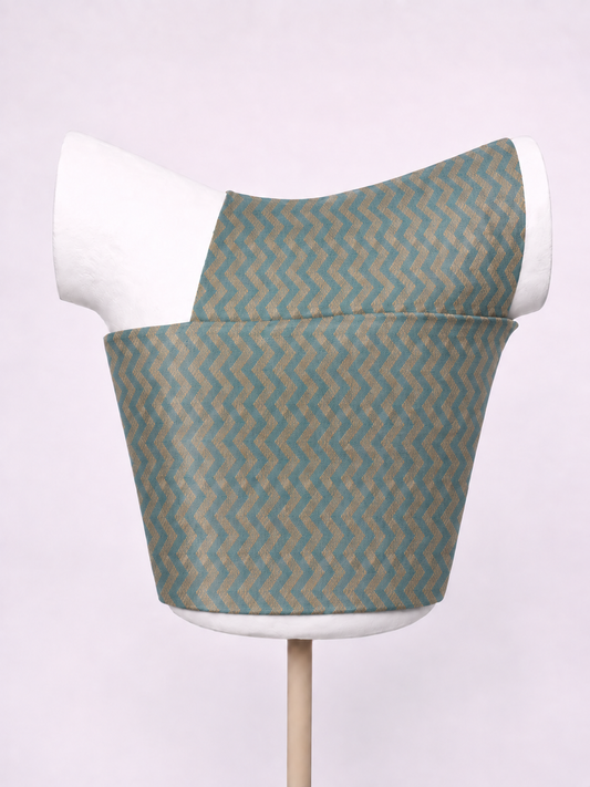 Handwoven Bottle Green Banarasi Emboss Blouse Fabric
