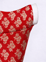 Handwoven Red Cutwork Blouse Fabric