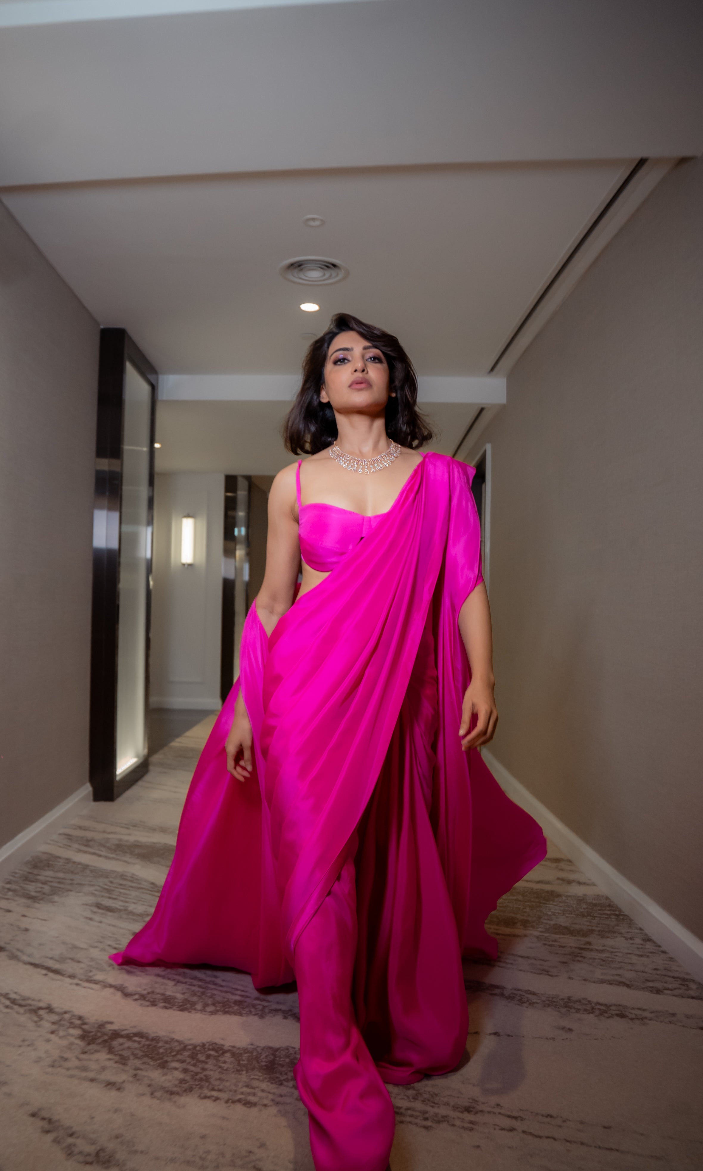 Classic Saree Woven Silk in Hot Pink -