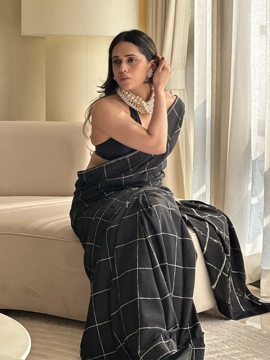 Black Crossword Saree