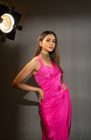 Handwoven Ekaya Pink Silk Saree