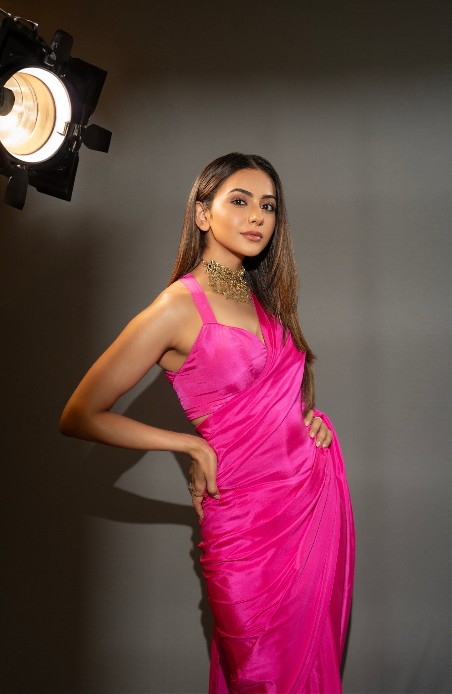 Handwoven Ekaya Pink Silk Saree