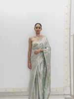 Handwoven Sea Green Tissue Saree