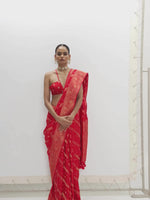 Handwoven Crimson Red Saree