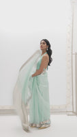 Handwoven Powder Blue Saree