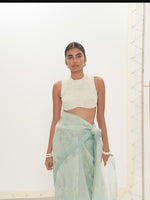 The Emma Saree in Sea Green