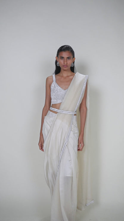 Kasha Handwoven Pre-draped Saree