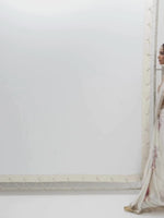 Handwoven Powder White Printed Saree