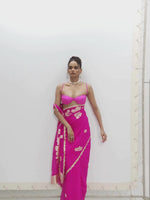 Handwoven Fuchsia Pink Saree