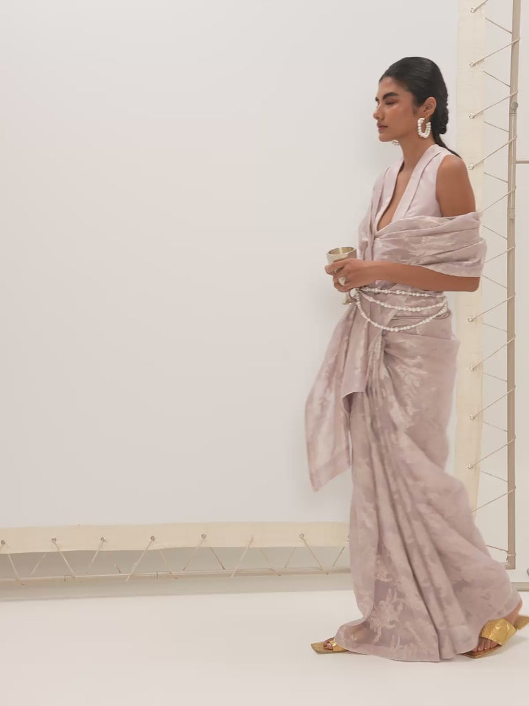 The Diana Saree In Mauve