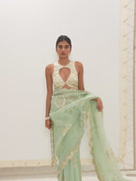 The Nora Saree In Mint Green