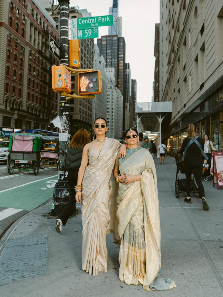 Handwoven Beige Silk Saree