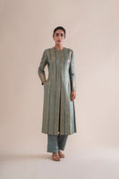 Handwoven Mint  Silk Kurta and Pants