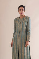 Handwoven Mint  Silk Kurta and Pants