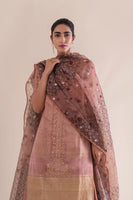 Handwoven Peach Silk Kurta and palazzo