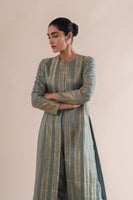 Handwoven Mint  Silk Kurta and Pants