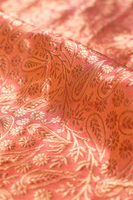Handwoven Peach Silk Blouse Fabric